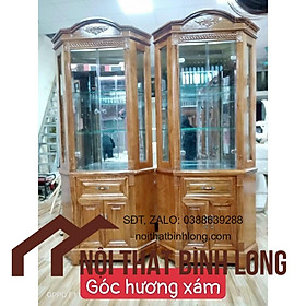 Mua Tủ Rượu Gỗ Hương Xám Góc 80