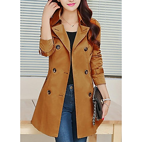 Áo Khoác Nữ Mangto Kiểu Áo Khoác Kaki  Dây Eo Rời GOTI 3120