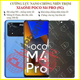 Dán chống nhìn trộm Xiaomi Poco M4 Pro, M4 Pro 5G - Dán cường lực dẻo nano 9H