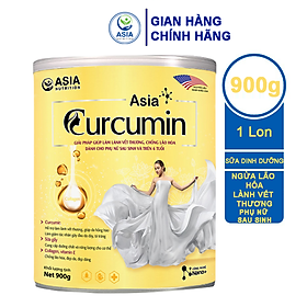 Sữa bột dinh dưỡng Asia Curcumin Asia Nutrition tác dụng giúp làm lành vết thương, chống lão hóa hiệu quả - 1 hộp 900g