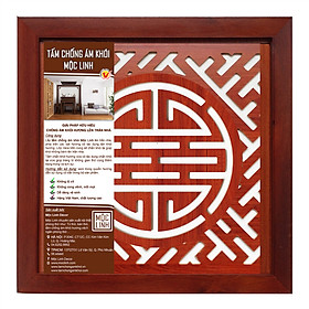 Tấm chống ám khói Mộc Linh 41x41 chữ Thọ màu Nâu