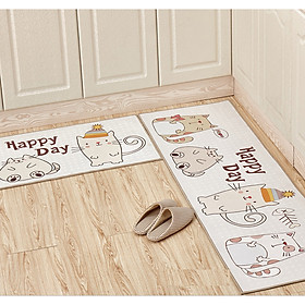 Mua Bộ 2 tấm thảm bếp MẪU THÚ CƯNG HIỆN ĐẠI BST05 (40x60cm và 40x120cm)