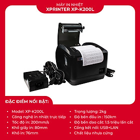 Mua Máy In Hóa Đơn Xprinter XP-K200L In Nhiệt Tốc Độ Cao (USB + LAN) - Hàng Chính Hãng