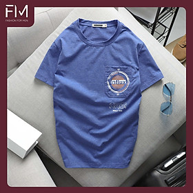 Áo thun nam cổ tròn tay ngắn có túi, chất thun cotton thấm hút co giãn tốt - FORMEN SHOP - FMPS181