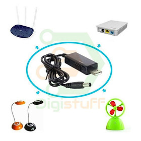 Mua Hót Dây Cáp Chuyển Đổi cao cấp 5V USB sang 12V (Mất điện vẫn có Mạng & WiFi)