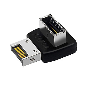 USB connector adapter USB3.0 19P/20P to TYPE-E 90 degree converter adapter case front TYPE C socket computer motherboard Color: PH74A