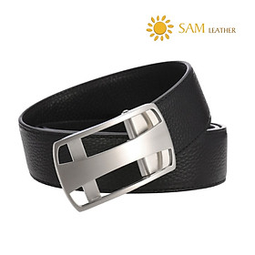 Dây Nịt Nam SAM Leather SFDN109 - Thắt Lưng Nam Da Bò Cao Cấp/ Mặt Khoá Thắt Lưng Inox Không Gỉ, Men's belts