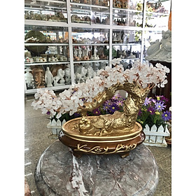 Mua Cây tài lộc bonsai phong thủy đá thạch anh trắng - Cao 30 cm