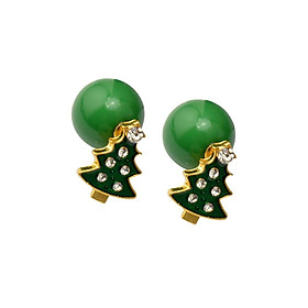 Fashion Jewellery Cute Christmas Tree Beads Stud Earrings for Women Ladies