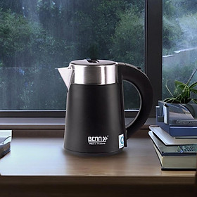Ấm siêu tốc mini Bennix BN-008EK 2 lớp cao cấp 0.8L, sôi nhanh, an toàn, bảo hành 24 tháng Hàng chính hãng