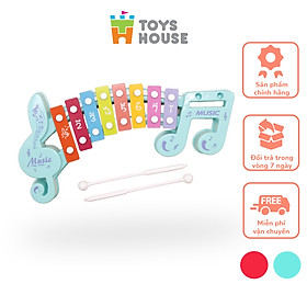Đồ chơi đàn gõ Xylophone cho bé tám phím hình nốt nhạc - Đồ chơi âm nhạc cho bé Toyshouse 683-2