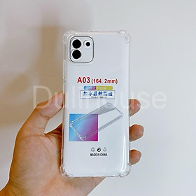 Ốp lưng cho SS A03 - Nhựa dẻo - Trong suốt - Chống sốc - Bảo vệ điện thoại