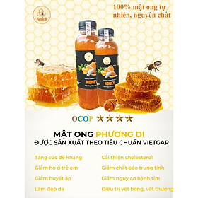 Mật ong Hoa Cà Phê Phương Di (500ml), nguyên chất 100% , đặc sản tây nguyên, sản xuất hoàn toàn tự nhiên, không phụ gia, chất bảo quản