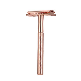 Stainless Steel Double Edge Shaving Razor Safety Beard Razor Manual Mustache Removal Traditional Shaving Tool for Hotel