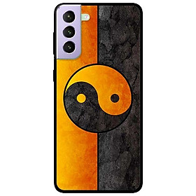 Ốp lưng dành cho Samsung Galaxy S21 Plus mẫu Vòng Tròn Cam Đen