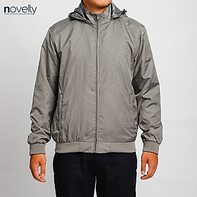 Áo jacket nam in chìm nón rời Novelty xám nhạt 2203272