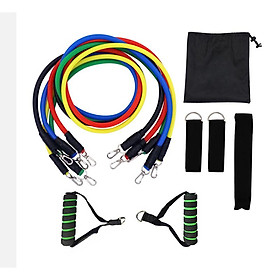Các dải kháng, ống tập thể dục với neo cửa, tay cầm, túi xách, dây đai mắt cá chân cho màu sắc huấn luyện sức đề kháng: 11 máy tính