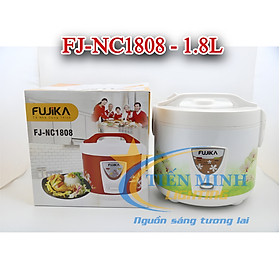 Nồi Cơm Điện 1.8L Fujika 700W, chất liệu lòng nồi Hợp kim nhôm, thân nồi Kim loại sơn tĩnh điện, chống dính đa lớp chịu nhiệt