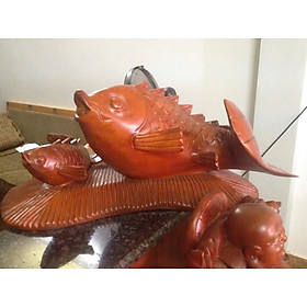 Mua Tượng Cá Chép Mẹ Con Gỗ Gõ Mỹ Nghệ Size Dài 60cm Cao 30cm Ngang 25cm Anh Chị Trưng Phòng Khách Nhà  Công Ty  Trên Bàn Uống Trà   Quà Biếu Tặng ý nghĩa cá chép có cá có tiền tài lộc ạ