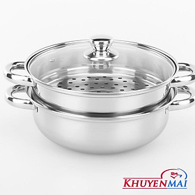 Mua Nồi Hấp Inox Kèm Xửng- 2 Tầng