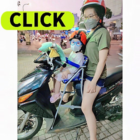 Ghế Ngồi Xe Click Cho Bé , GHẾ GA XẾP SẮT SƠN TĨNH ĐIỆN