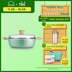 Nồi Nhôm Chống Dính Nắp Thủy Tinh Lock & Lock CCA203 26cm - Màu Mint