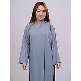 Áo tràng phật tử nữ - Áo lam phật tử, áo choàng đi chùa cho các khoá tu chất vải kate Silk - Quần lẻ Lam