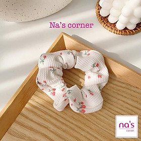 Thun cột tóc vải chun buộc hoa nhí