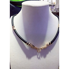 Dây chuyền nam cao su bọc rồng mạ vàng 24k 