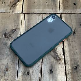 Ốp lưng chống sốc dành cho iPhone XR nút màu cam - Màu xanh đậm