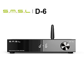 Bộ giải mã SMSL D-6 Dual Ak4493s Hỗ trợ DSD512 PCM 768kHz/32Bit D6 DAC Bluetooth 5.1 SBC/AAC/APTX/APTX HD/LDAC Có điều khiển từ xa