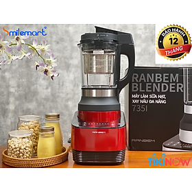 Máy làm sữa hạt đa năng Ranbem 735i nắp inox ( Model mới) - Hàng nhập khẩu