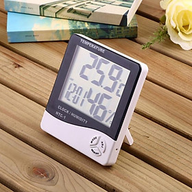 Mua Nhiệt ẩm kế điện tử LCD HTC-1 đo nhiệt độ độ ẩm trong phòng kiêm đồng hồ báo thức