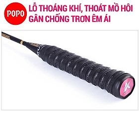 Quấn cán tennis, cầu lông Bộ 5 cái có gân chống trơn POPO chất liệu thoáng khí thoát mồ hôi