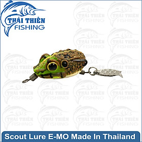 Mồi Giả Nhái Hơi Scout Lure E-MO Dài 3.5cm Nặng 6.5g Chất Liệu Silicone Siêu Bền Made In Thái Lan