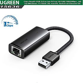Mua Cáp Chuyển USB qua Lan hỗ trợ 10/100/1000 Mbps Ugreen 15636 - Hàng chính hãng