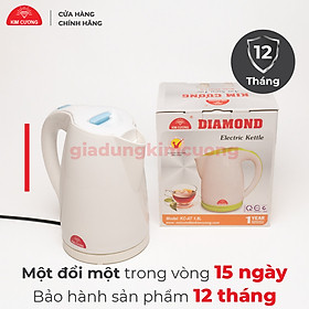 Mua Ấm Đun Siêu Tốc Kim Cương 1.8 Lít Nhựa Cao Cấp - Hàng Chính Hãng