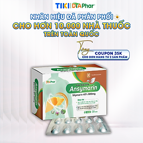 Viên uống Giải Độc Gan Ansymarin giúp thanh nhiệt mát gan. Hỗ trợ tăng cường chức năng gan Hộp 30 viên