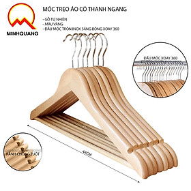 Mua móc treo quần áo bằng gỗ tam giác vàng có thanh ngang  dùng cho cửa hàng  shop thời trang và khách sạn