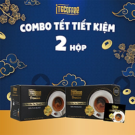 COMBO 2 HỘP CÀ PHÊ HÒA TAN NGUYÊN CHẤT ITGCOFFEE - ĐEN, ĐẬM VỊ VIỆT 12 gói