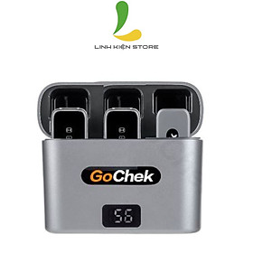 Micro thu âm không dây GoChek D01 Ultra - Bộ micro đôi ghi âm chuyên nghiệp kèm dock sạc cổng cắm Type-C chuyên dùng cho các thiết bị sử dụng hệ điều hành Adnroid - Hàng nhập khẩu