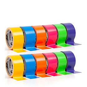 Unique Multi Colored Duct Tape Fun DIY Art Kit For Kids Craft Paper Tape Set Colorful Masking Tapes Holiday Party Decorations