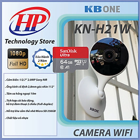 Mua Camera IP WiFi KBONE KN-H21W 2.0 Megapixel  Tích Hợp Còi Báo Động  Đàm Thoại 2 Chiều - CHÍNH HÃNG