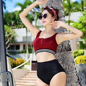 BikiniStoreVn : Đồ Bơi 2 Mảnh Lưng Cao Style Hàn Quốc B11