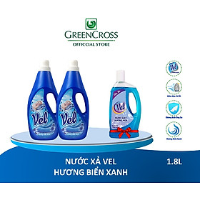 COMBO 2 CHAI NƯỚC XẢ VEL 1.8L - TẶNG 1 CHAI NƯỚC GIẶT VEL 950ML HƯƠNG HOA