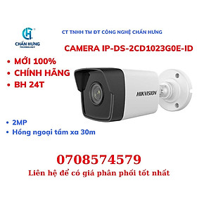 Mua Camera IP HIKVISION DS-2CD1023G0E-ID hồng ngoại 2.0 Megapixel - Hàng chính hãng