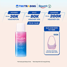 Sữa chống nắng nâng tông Skin Aqua Tone up Lavender cho da tối màu & da vàng Sunplay Skin Aqua Tone Up UV Milk Lavender SPF 50+ PA++++ 50g