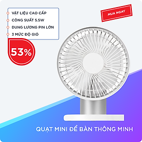 Mua Quạt Mini Để Bàn Thông Minh Với 3 Mức Độ Gió  Dung Lượng Pin 2000mAh Công Suất 5.5W
