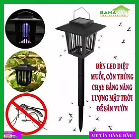 ĐÈN LED DIỆT MUỖI, CÔN TRÙNG CHẠY BẰNG NĂNG LƯỢNG MẶT TRỜI ĐỂ SÂN VƯỜN 