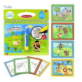 Sổ Lò Xo Magic Water Drawing Book Cho Trẻ - Mẫu Farm